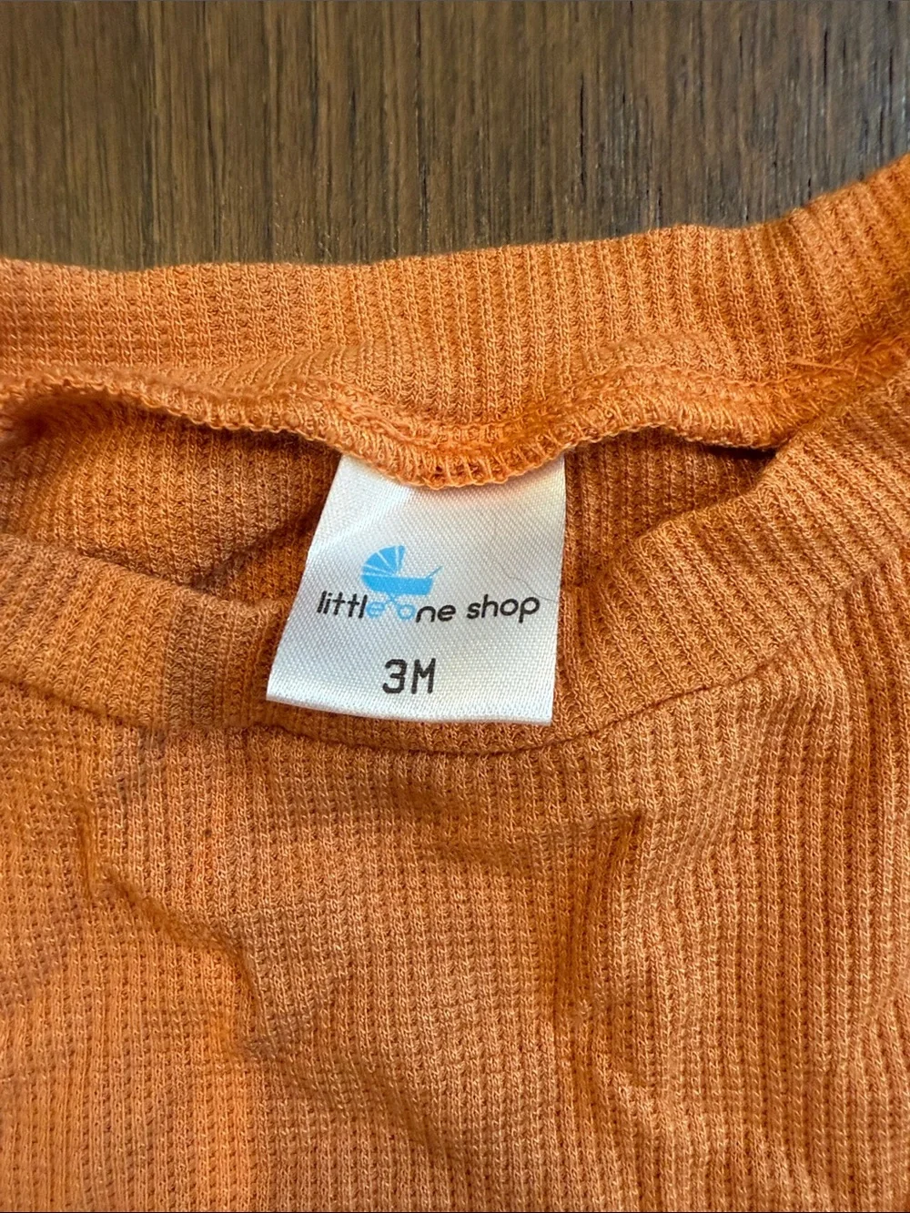 Little One Shop Orange Ribbed Two-Piece Baby Set Size 3M - C39-109